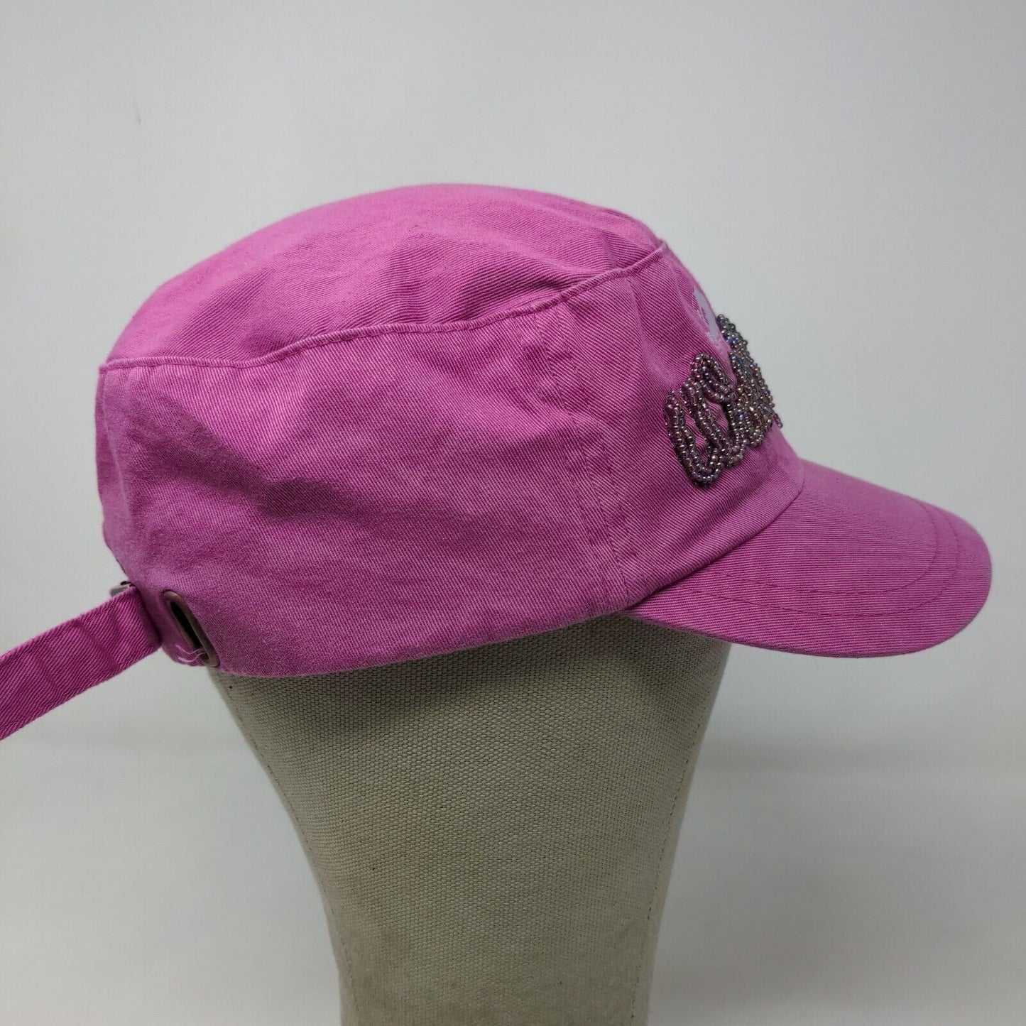 Disney Parks Women's Walt Disney World Cadet Cap Hat Pink Beaded Mickey