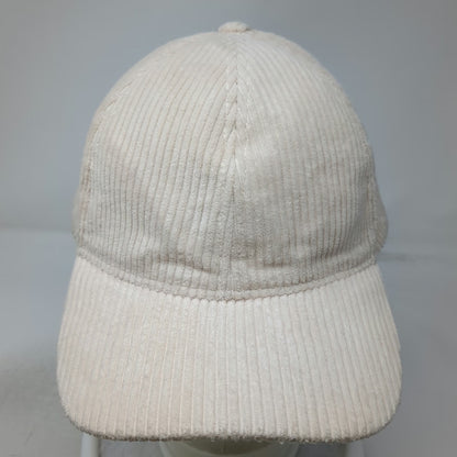 David and Young Baseball Cap Beige One Size Corduroy Cotton Slideback Hat Solid