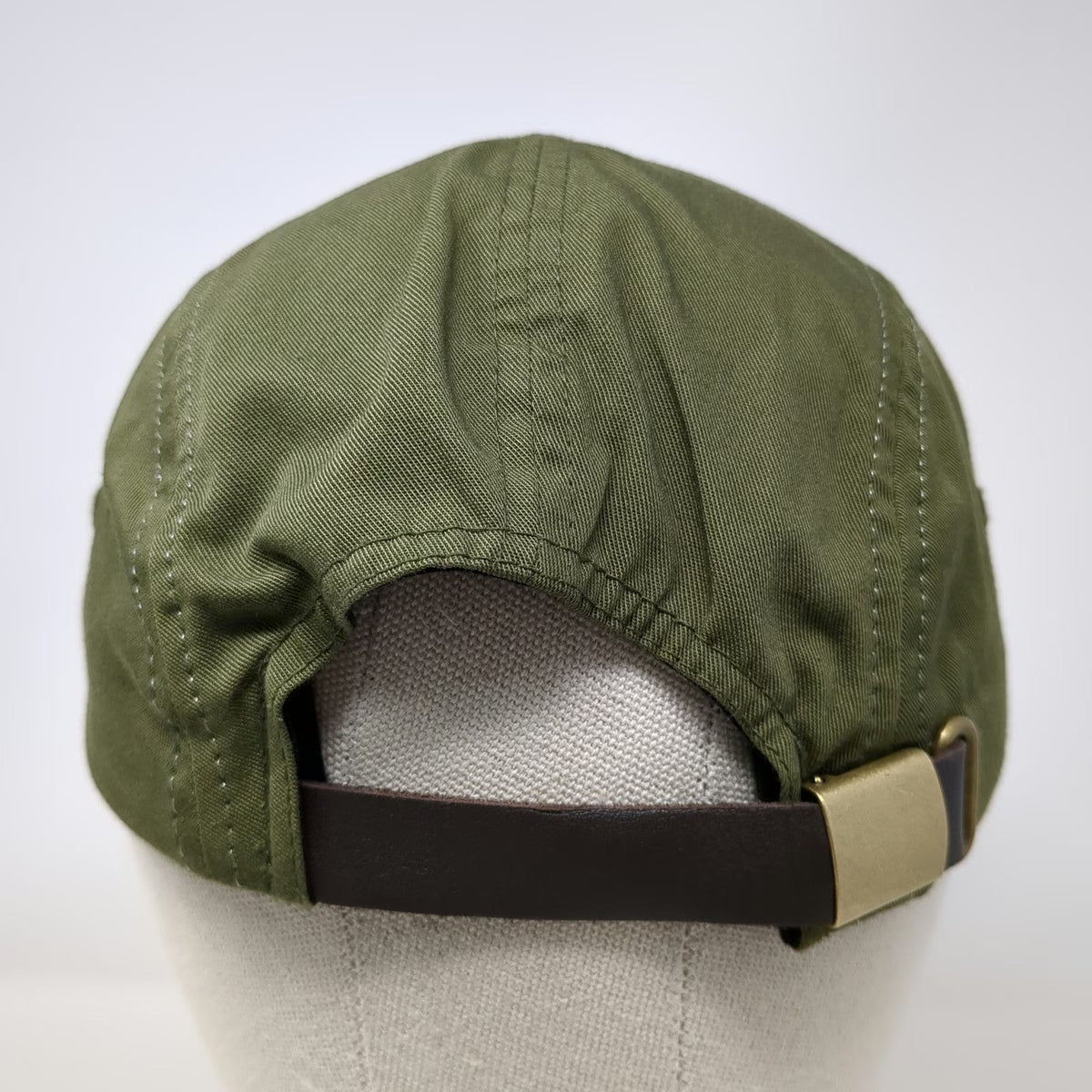 Bogus Basin Boise Idaho 5 Panel Green One Size Hat Leather Strapback Ski Resort