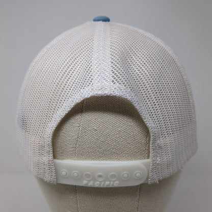 2🌼8 Snapback Trucker Hat Blue One Size Adjustable Mesh Back Pacific Headwear