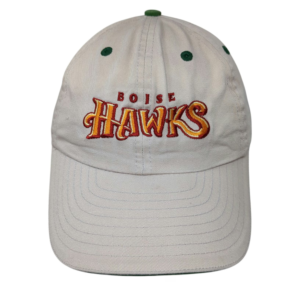 Boise Hawks MiLB New Era Cap Hat Tan One Size Embroidered Strapback Green Brim