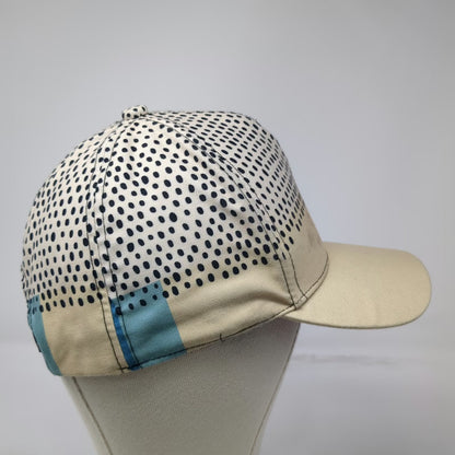 5 Panel Hat Beige Blue Orange Black One Size Abstract Pattern Dots Stripes