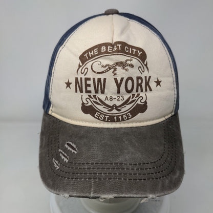 The Best City New York Est. 1153 Slideback Hat Multicolor One Size Distressed