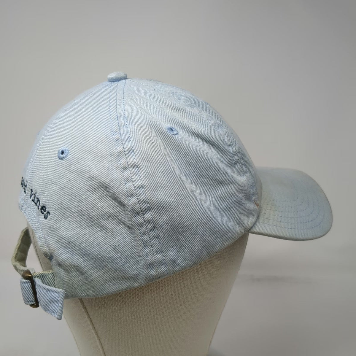 Vineyard Vines Baseball Cap Blue OSFM Whale Logo Palm Tree Slideback Hat Cotton