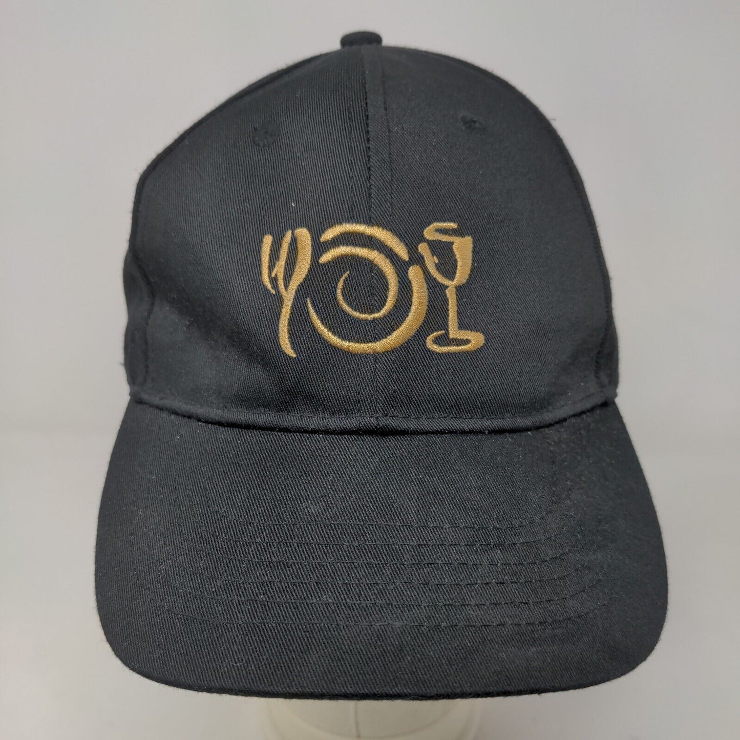 Teamworld Men's Snapback Hat Black Embroidered Dish Wineglass Logo