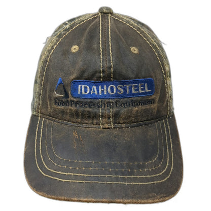 Port Authority Idaho Steel Hat Baseball Cap Brown Green One Size Camo Distressed