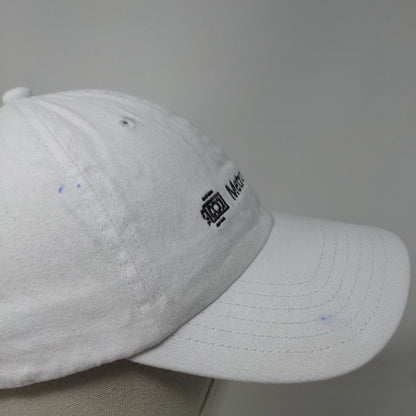 Metro Financial Strapback Hat White One Size Adjustable Embroidered 6 Panel