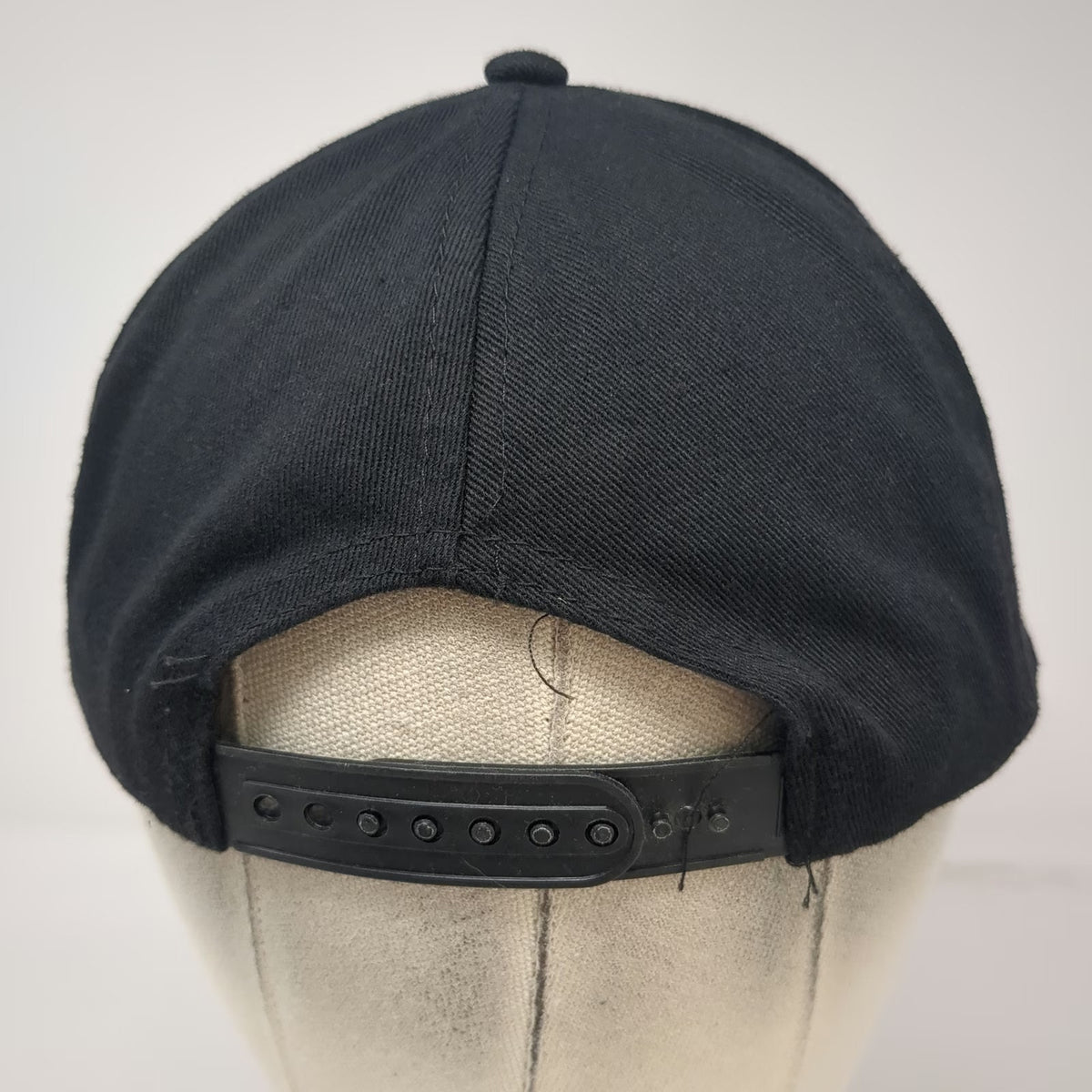 Marines EGA Logo Black Snapback Hat One Size Contrast Stitching Red Trim USA