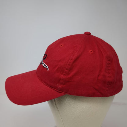 Budweiser Baseball Cap Red One Size Slideback Embroidered Logo Cotton Beer Hat