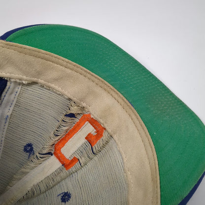 New Era Baseball Cap Blue One Size G Embroidered Green Under Brim Fitted Hat