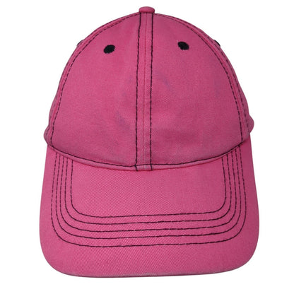 Unbranded Strapback Hat Pink One Size Solid 6 Panel Adjustable Blank