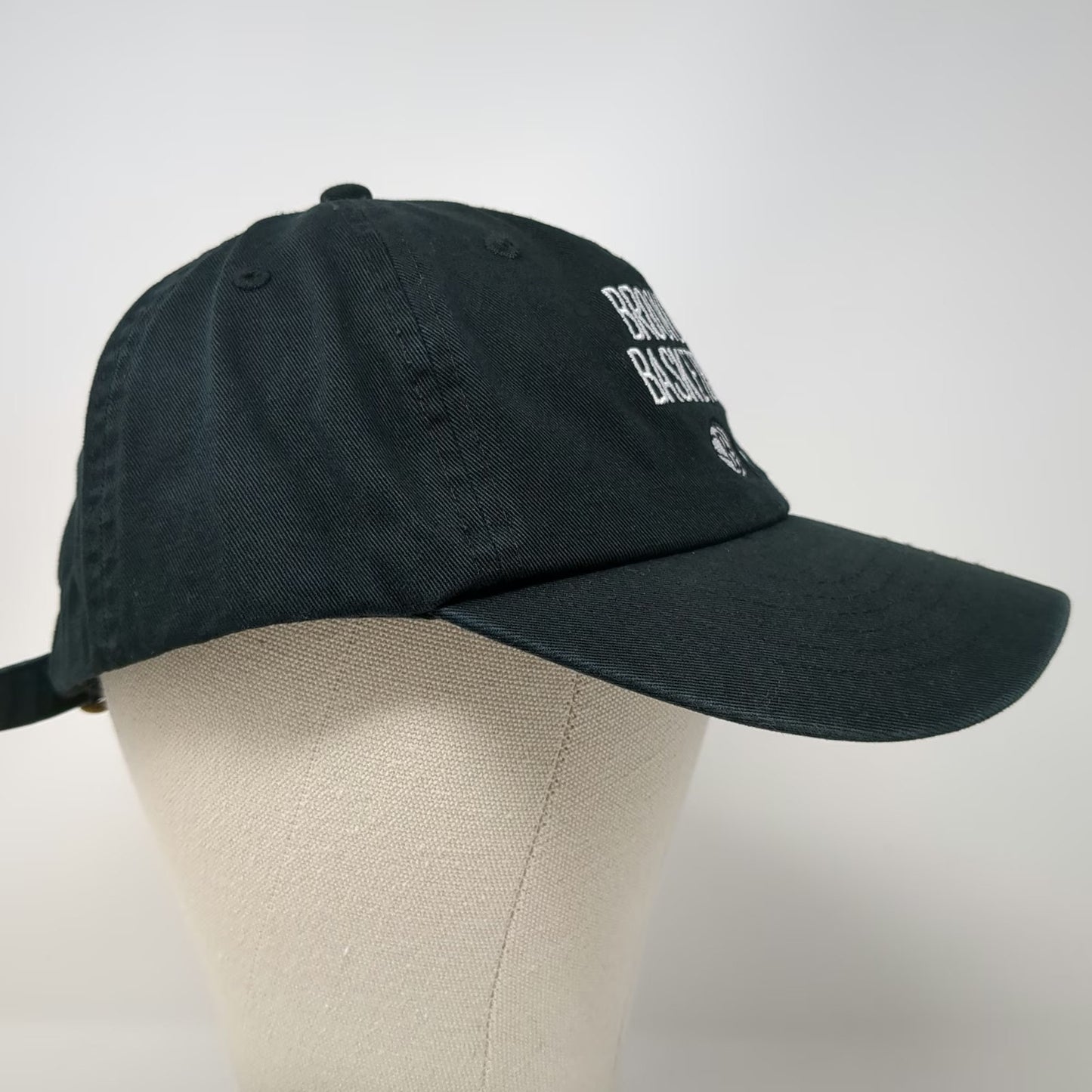 Brooklyn Basketball Nets Black One Size Adjustable Baseball Cap Strap Logo hat