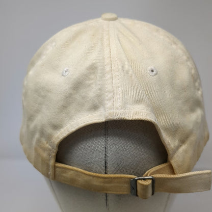 Nike Baseball Cap Beige Vintage Embroidered Swoosh Logo Slideback Cotton Hat