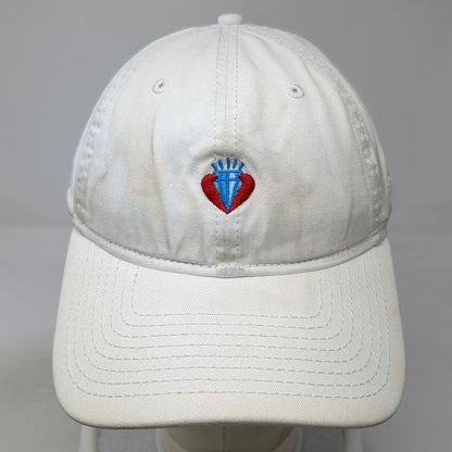New Era Baseball Cap White One Size Slideback 9TWENTY Heart Diamond Logo Hat