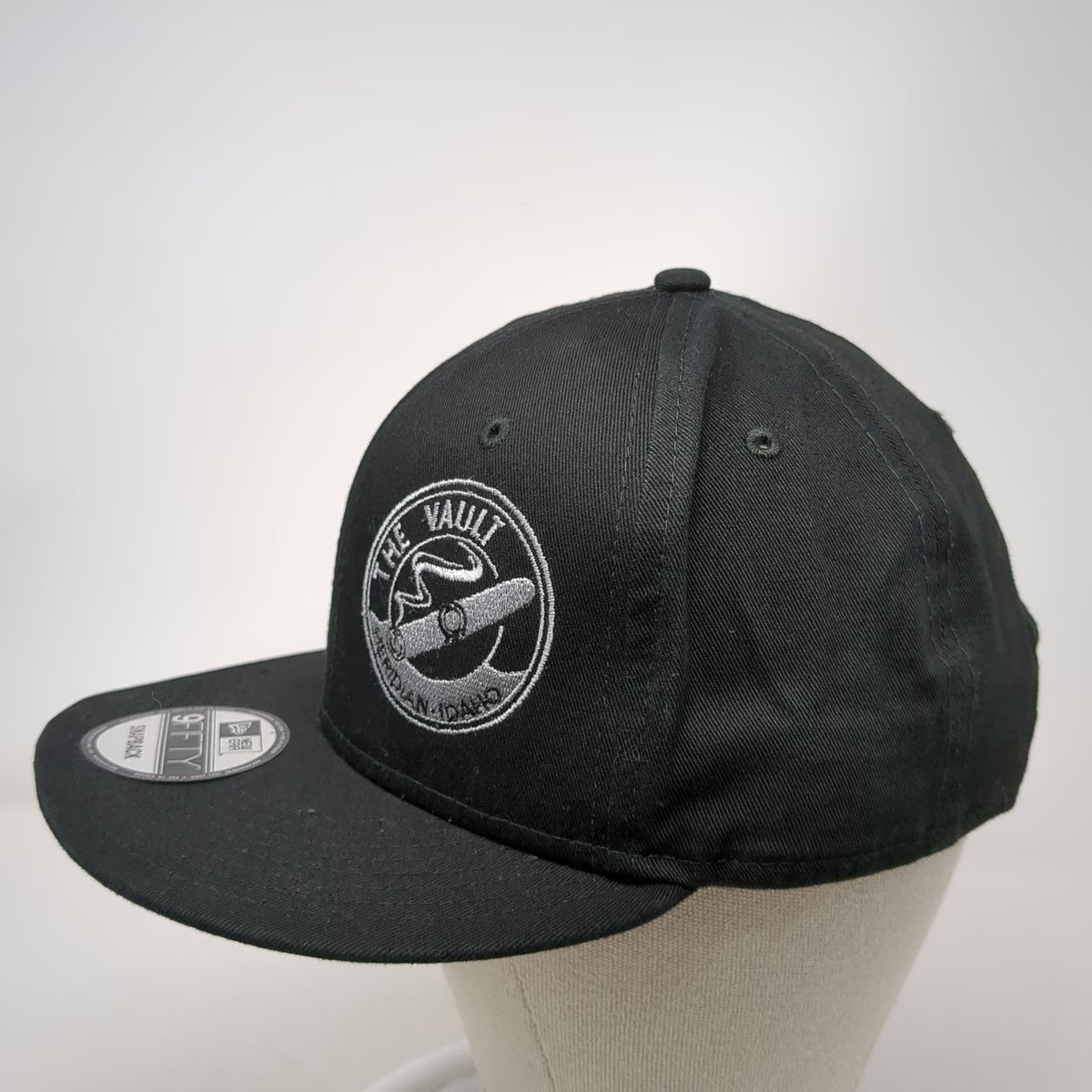 New Era Snapback Black One Size The Vault Meridian Idaho Cigar Graphic Logo Hat