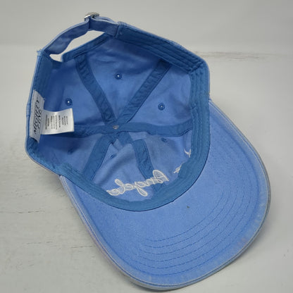 Mighty Fine Baseball Cap Blue One Size Los Angeles Cursive Cotton Slideback Hat
