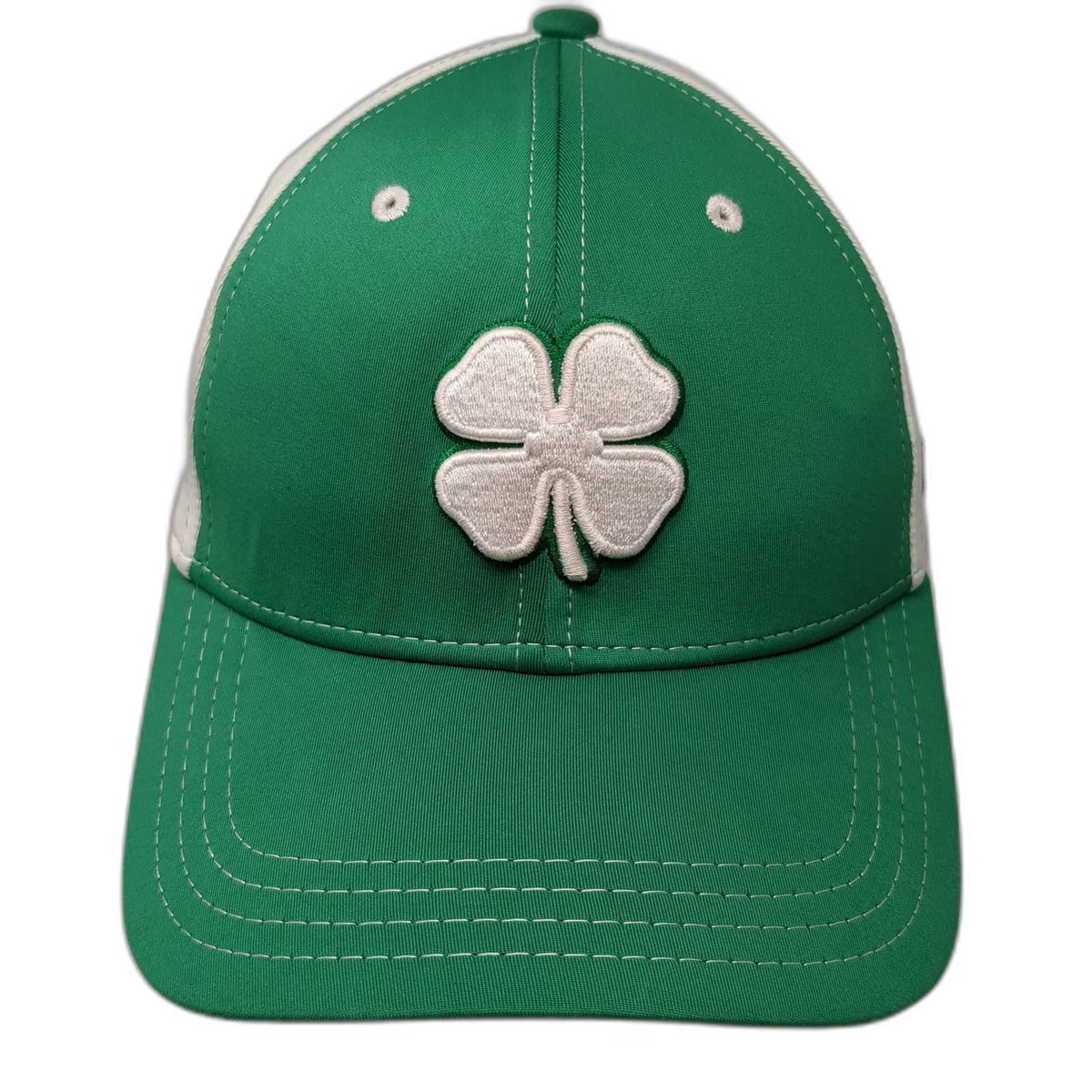 Black Clover Baseball Cap Green White M Live Lucky Clover Stretch Fit Hat