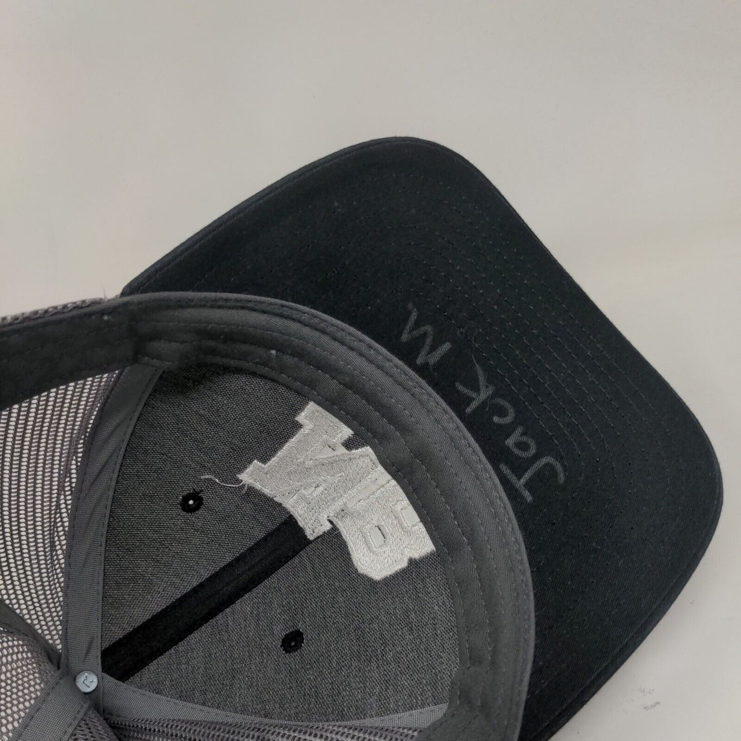 NB Snapback Mesh Back Trucker Hat Black Small Colorblock Richardson