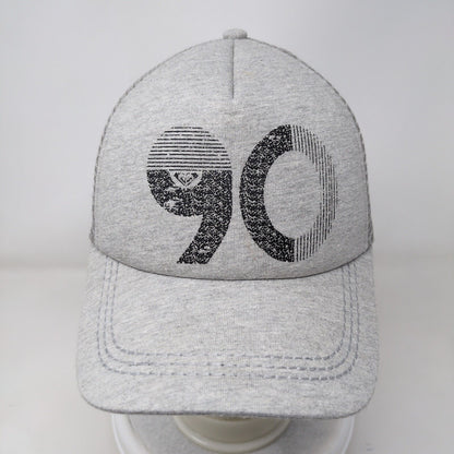 90 Snapback Mesh Back Trucker Hat Gray One Size Adjustable Roxy