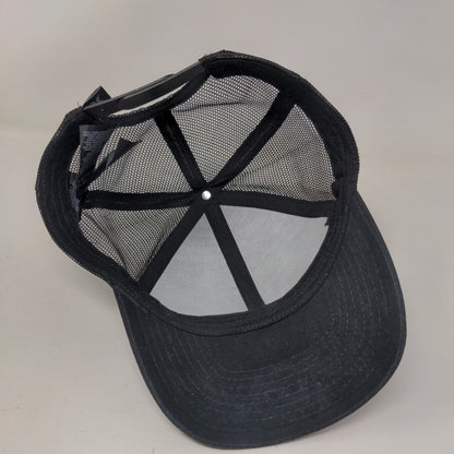 Hurley Snapback Trucker Hat Black One Size Adjustable Embroidered Mesh Back