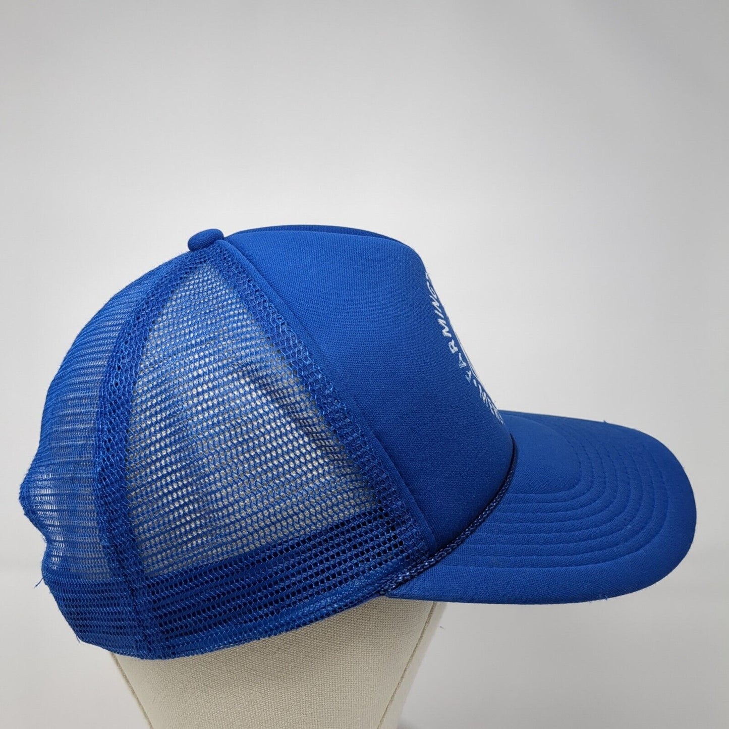 Farmington Parks Snapback Rope Trucker Hat Blue One Size Mesh Back