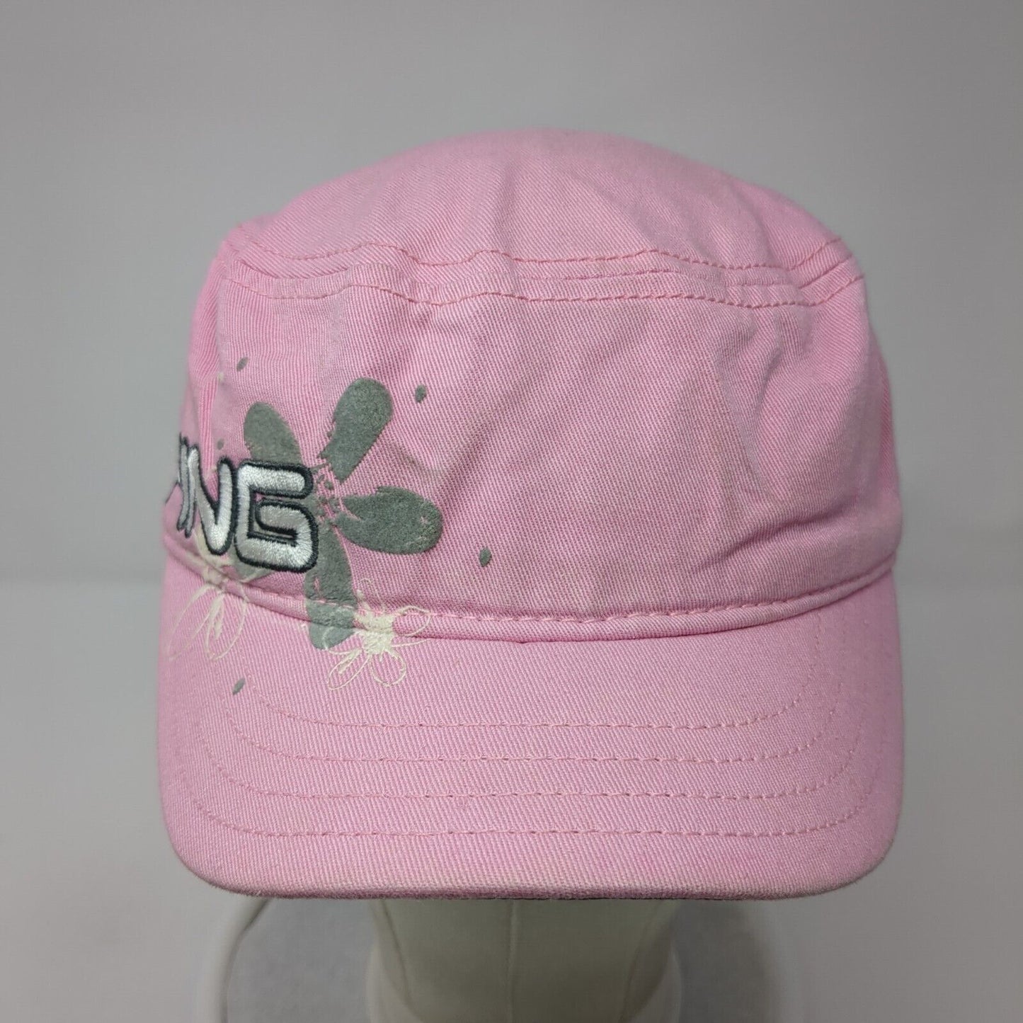 Ping Strapback Cadet Army Cap Hat Pink One Size Adjustable Embroidered