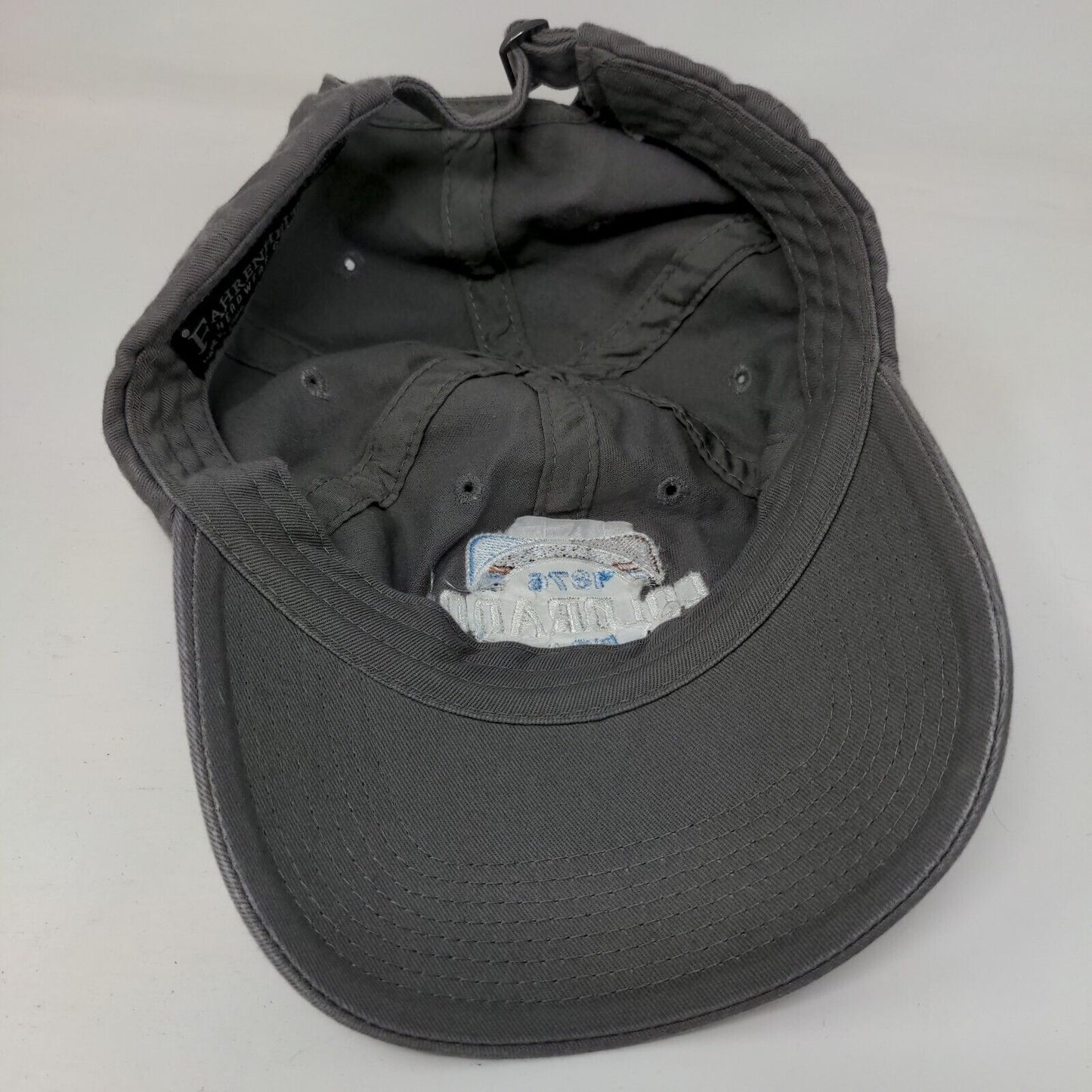 Colorado USA Slideback Hat Gray OSFM Embroidered 6 Panel Fahrenheit
