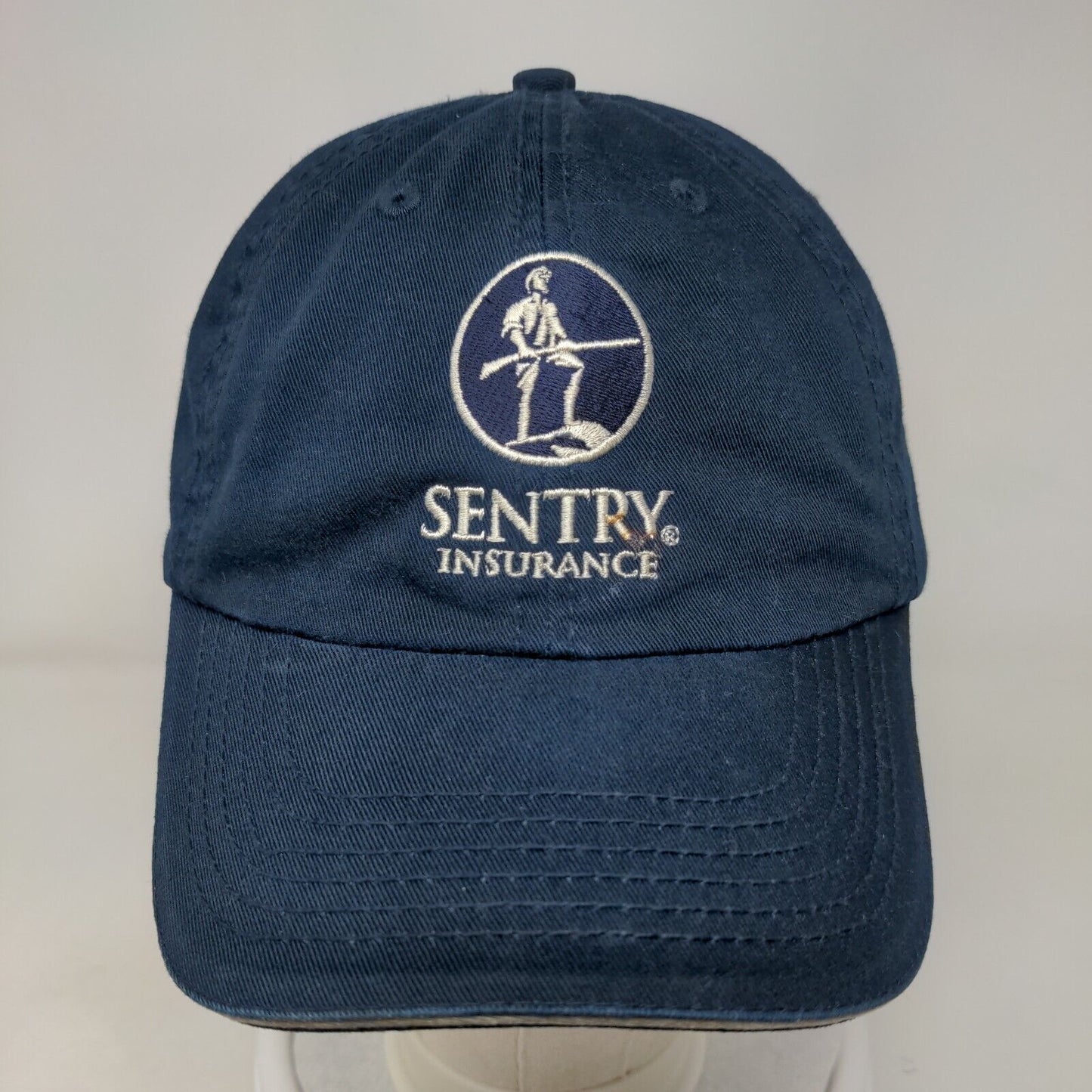 Sentry Insurance Strapback Hat Blue OS Adjustable Embroidered Port & Company