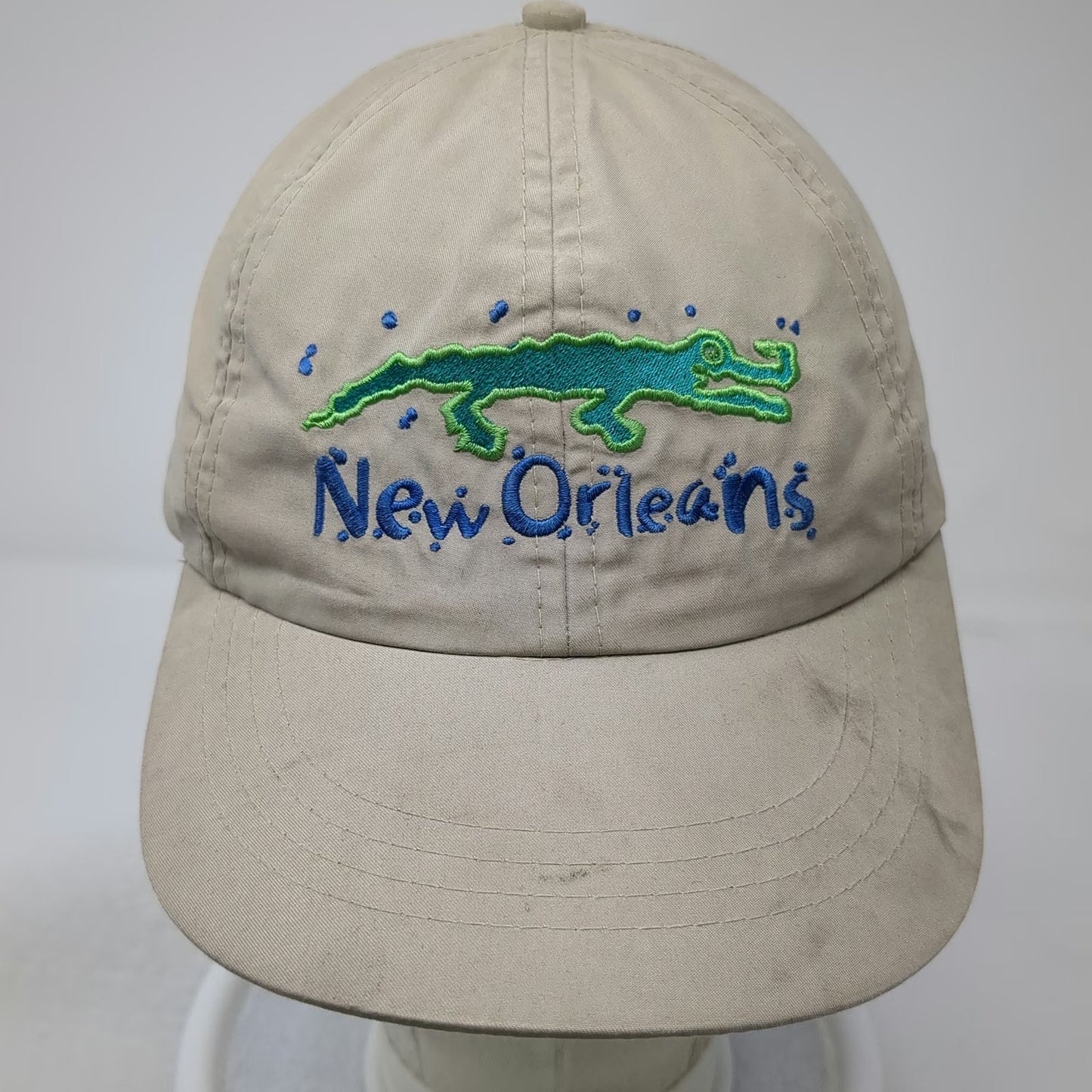 RCC Baseball Cap Beige Strapback New Orleans Alligator Openview 2001 Hat