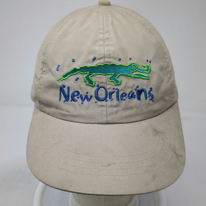 RCC Baseball Cap Beige Strapback New Orleans Alligator Openview 2001 Hat