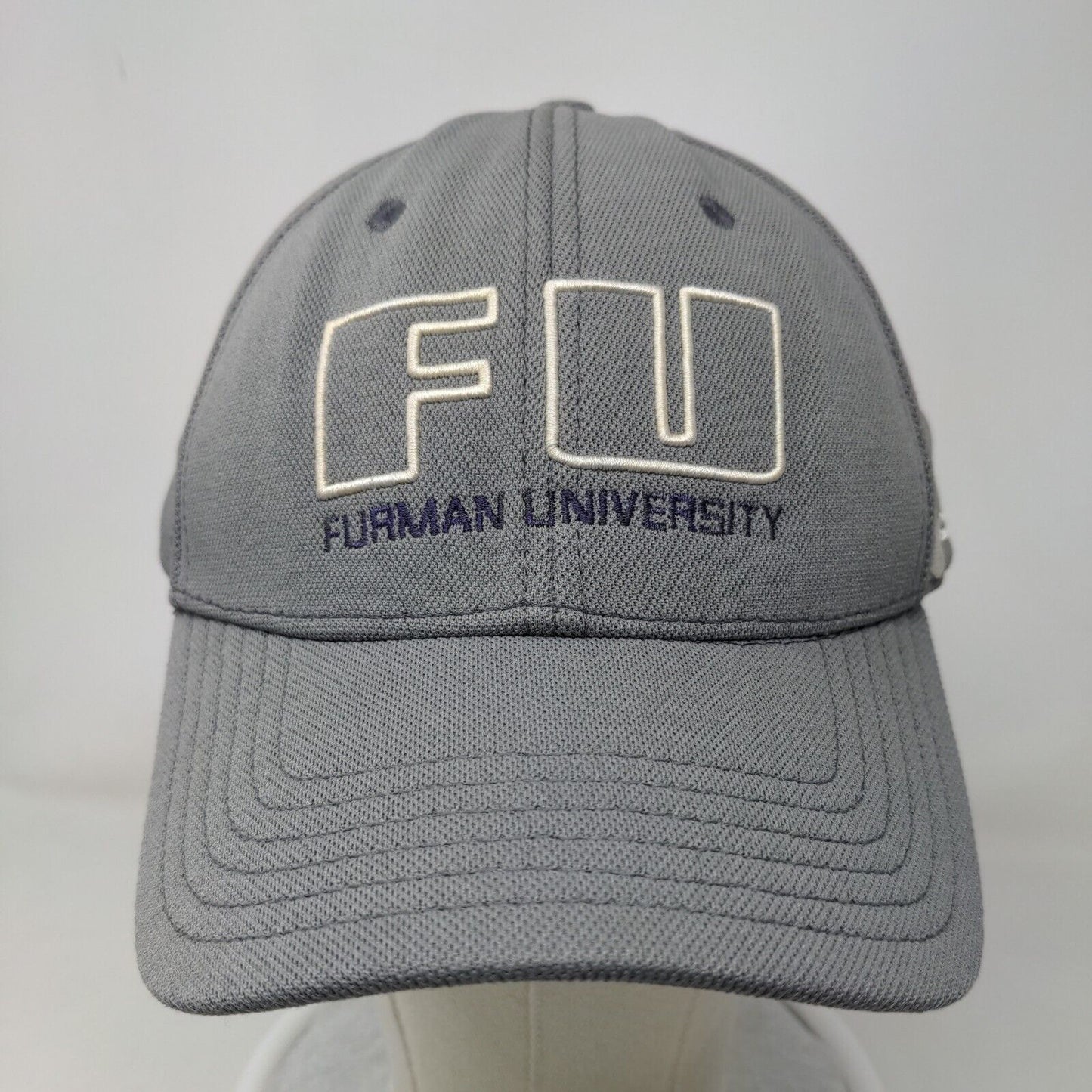 Under Armour Men's Fitted Hat Gray Size M-L Furman University Logo