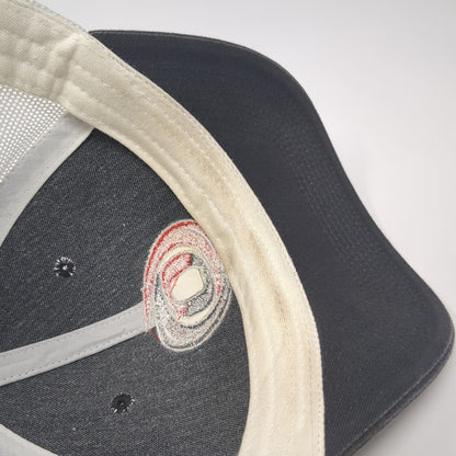 Port Authority Trucker Hat Gray One Size Adjustable Mesh Back Embroidered