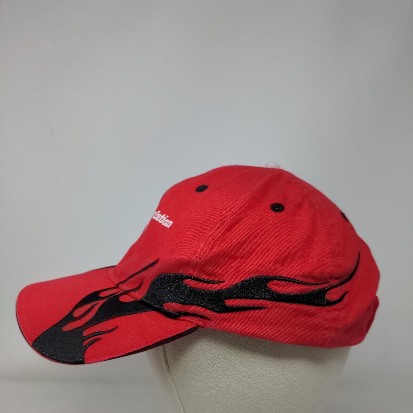 RIS Insulation Supply Flame Strapback Hat Red OSFM Embroidered Otto