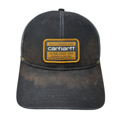 Carhartt Snapback Mesh Back Trucker Hat Black One Size Adjustable