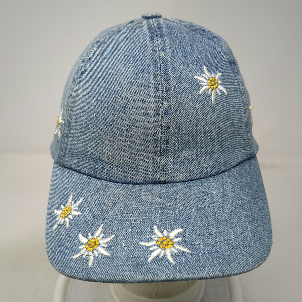 Cotter Baseball Cap Blue One Size Denim Edelweiss Floral Switzerland Hat Flower