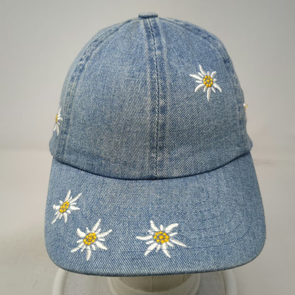 Cotter Baseball Cap Blue One Size Denim Edelweiss Floral Switzerland Hat Flower