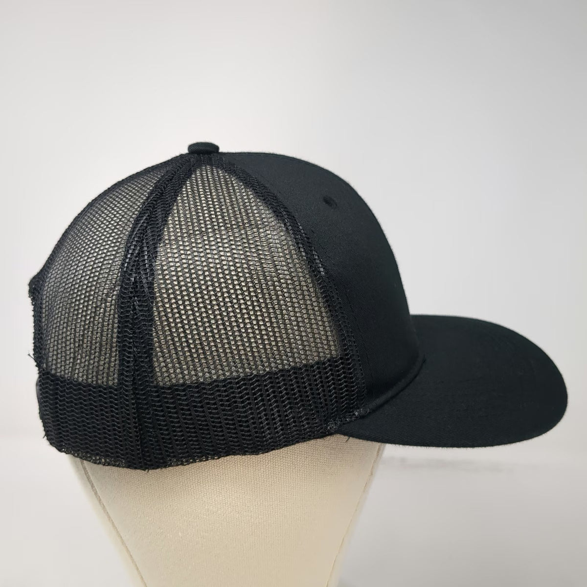 Trucker Hat Black One Size Teriyaki Madness Logo Patch Mesh Back Snapback