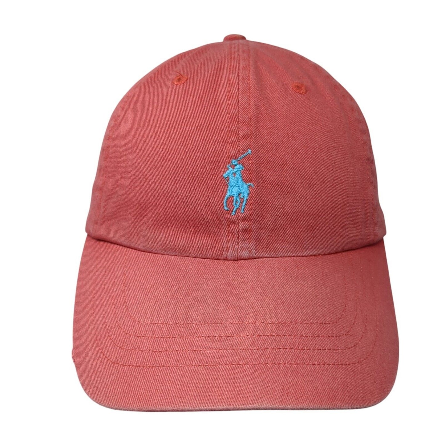 Polo Ralph Lauren Slideback Hat Red One Size Leather Strap Small Pony