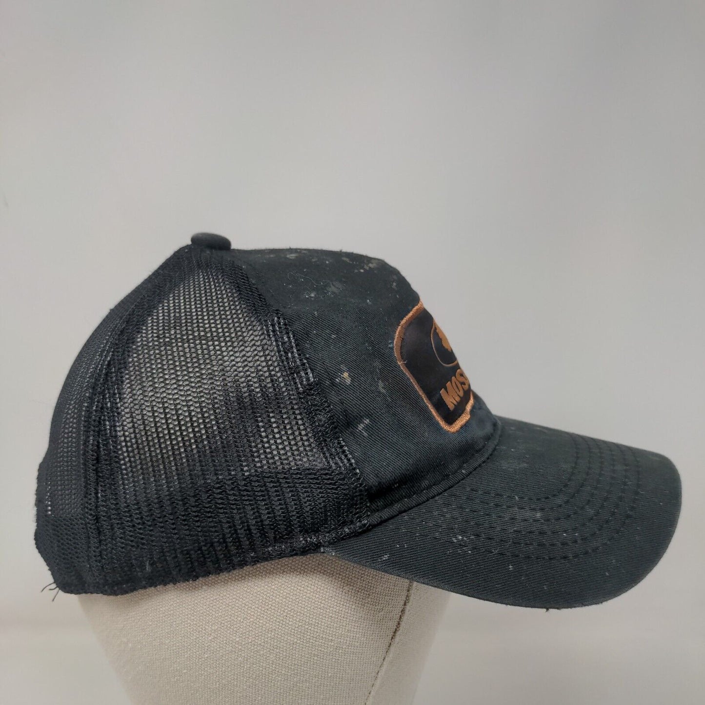 Mossy Oak Snapback Trucker Hat Black One Size Adjustable Embroidered Outdoor Cap
