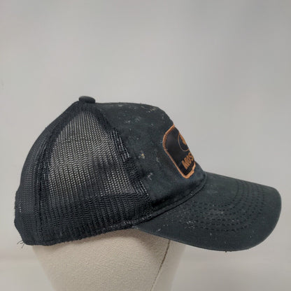 Mossy Oak Snapback Trucker Hat Black One Size Adjustable Embroidered Outdoor Cap