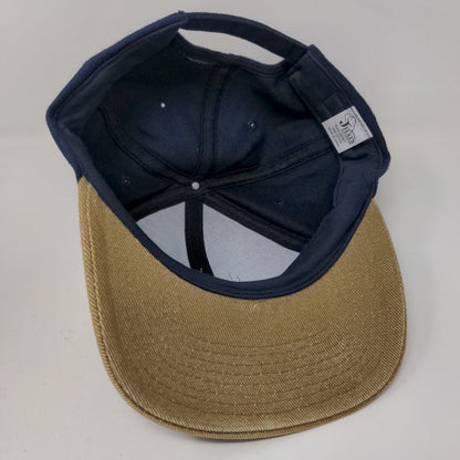 JHats Men's Hat Blue Tan Size Adult Embroidered Nags Head North Carolina Logo