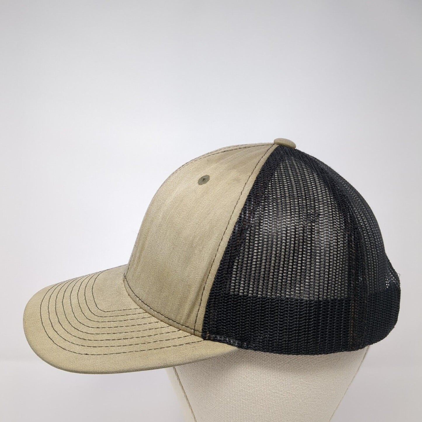Richardson Snapback Trucker Hat Tan One Size Adjustable Mesh Back Blank