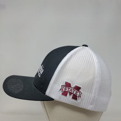 Columbia PFG Men's Fitted Hat Black Mississippi State Embroidered Logo