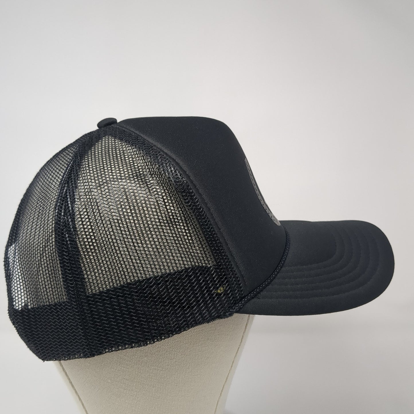 JB Snapback Trucker Hat Black One Size Adjustable Mesh Back 6 Panel Otto