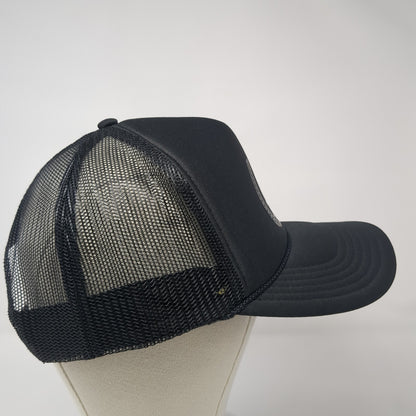 JB Snapback Trucker Hat Black One Size Adjustable Mesh Back 6 Panel Otto
