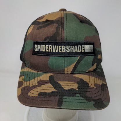 SpiderWebShade Snapback Mesh Back Trucker Hat Camo One Size Yupoong