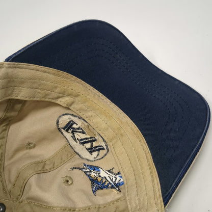 Bretmor Baseball Cap Beige OSFM Key West Route Marlin Logo Strapback Cotton hat