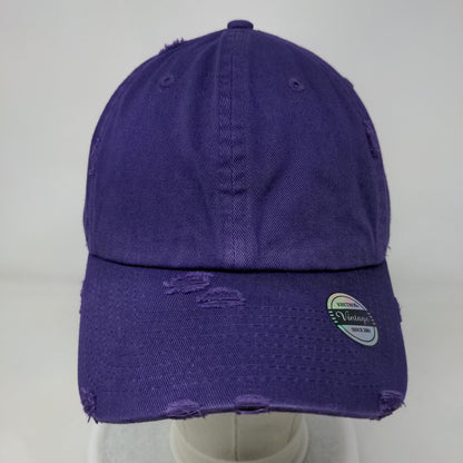 KB Ethos Vintage Since 2001 Slideback Hat Purple One Size Adjustable Distressed