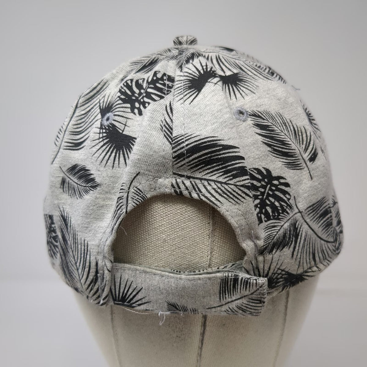 5 Panel Gray Hat One Size Just Chill Tropical Palm Leaves Black Flat Brim