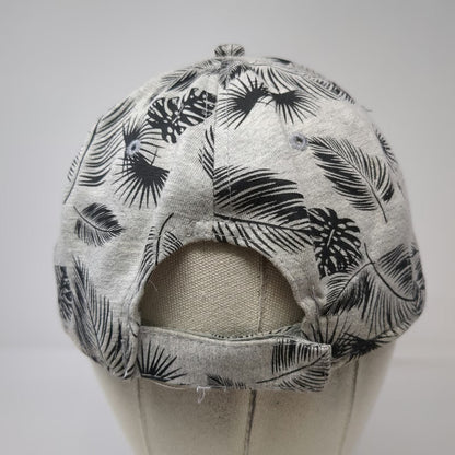 5 Panel Gray Hat One Size Just Chill Tropical Palm Leaves Black Flat Brim